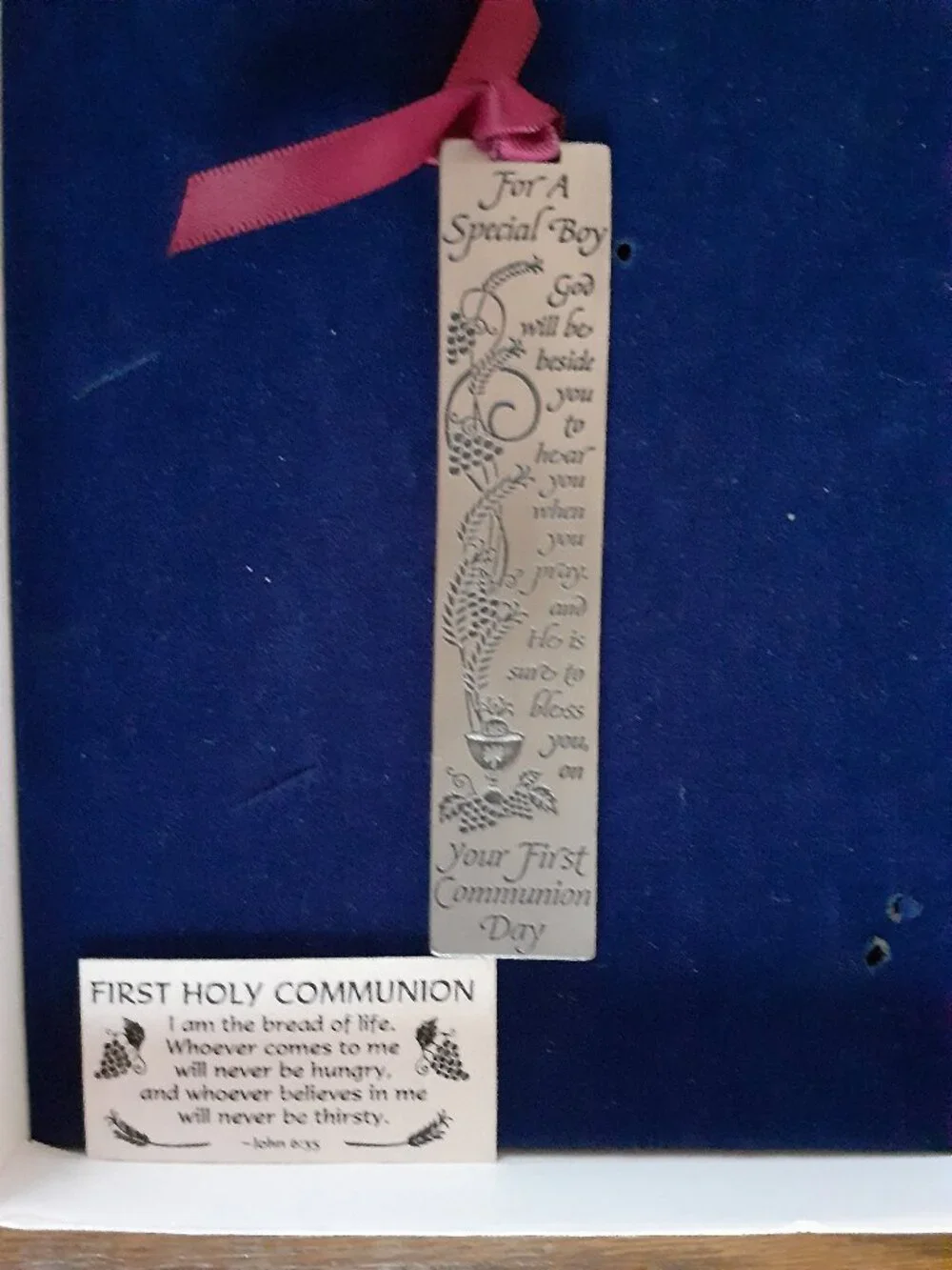 First Holy Communion Pewter Bookmark - Special Boy